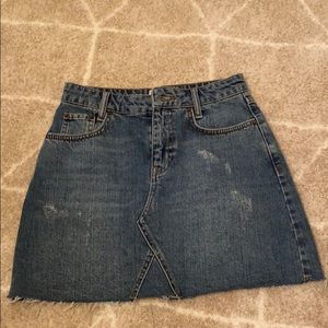 denim ripped skirt bdg by urban outfitters